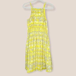 Calvin Klein || yellow halter summer mini dress